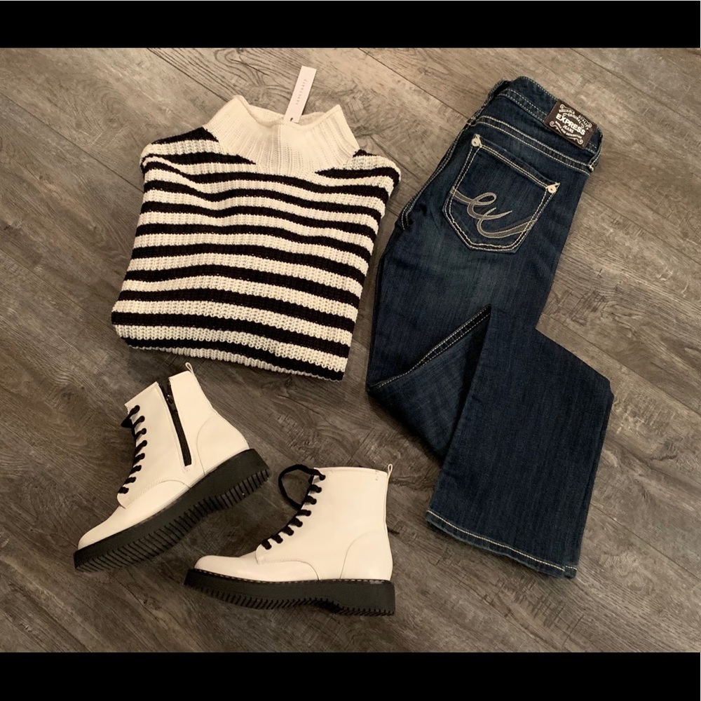 NEW SANCTUARY STRIPED SWEATER ~ S - Picture 3 of 3